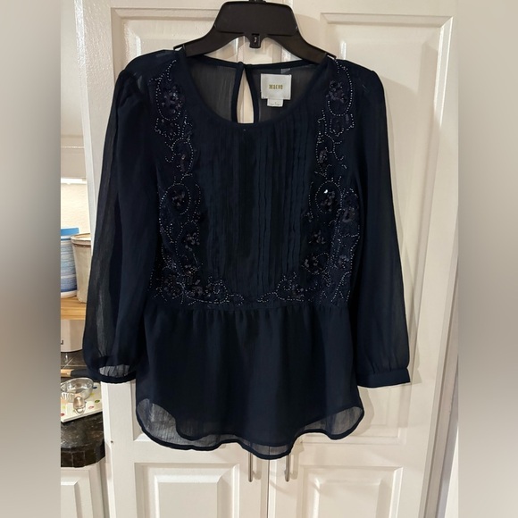 Maeve Tops - Navy Blue Women's Top by Maeve